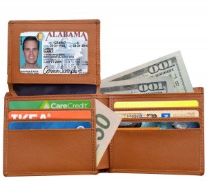 RFID Blocking Wallet for Men Leather RFID Wallet Card Holder Pur