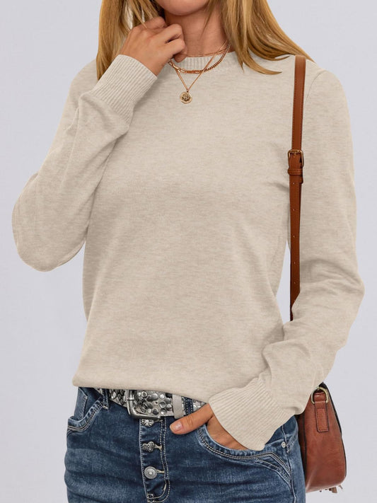 Oryer Women's Long Sleeve Crewneck Classic 2025 Fall Soft Loose